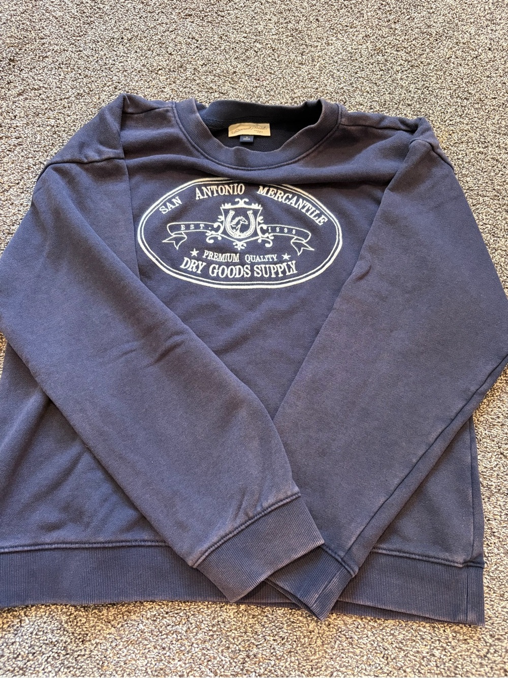 Navy Graphic Crewneck Sweater